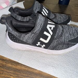 Under Armour Black and White Slip-On Sneakers
